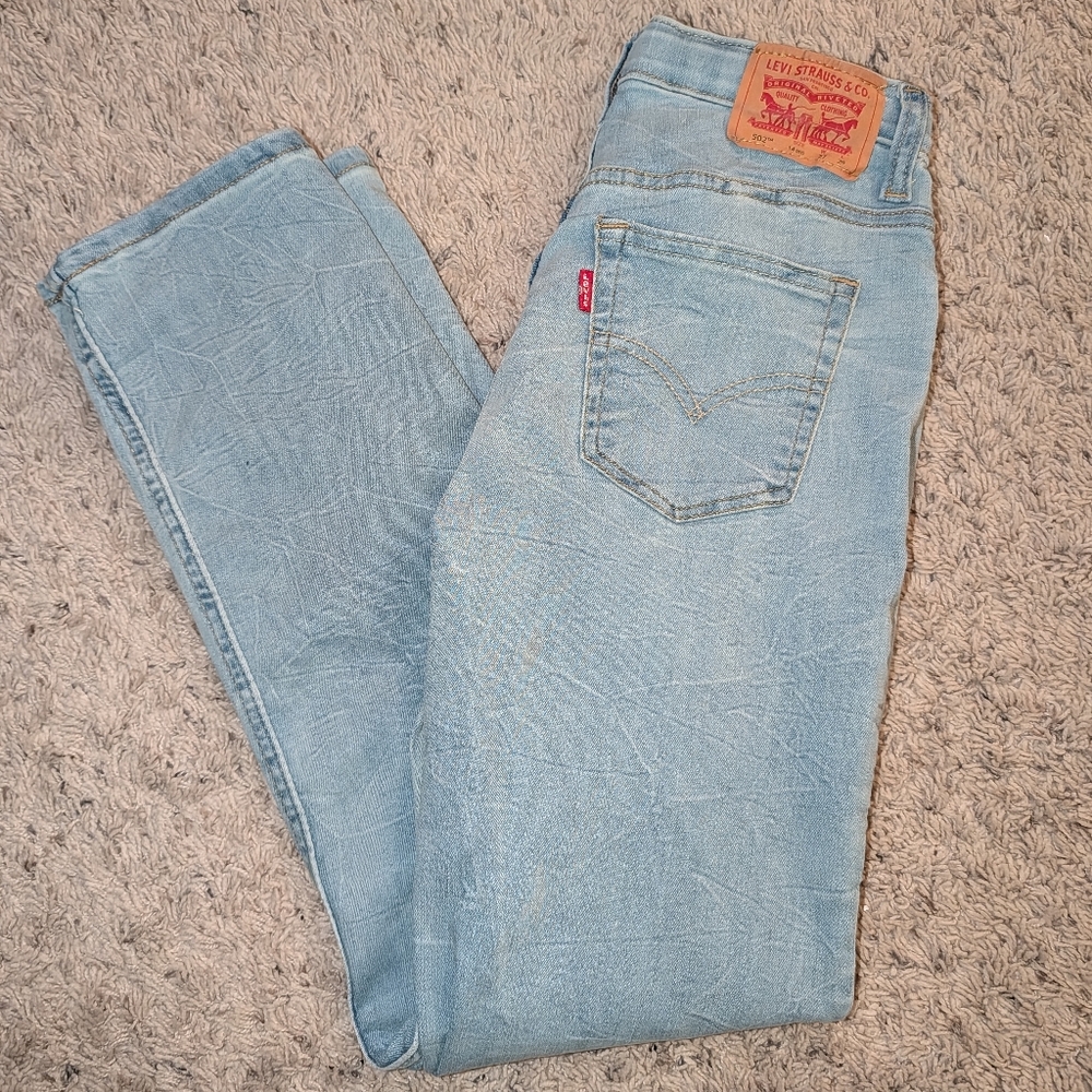 Levi's 502 Boys Light Wash Jeans Size 27x29 (14 Reg)